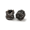 Rack Plating Brass Micro Pave Cubic Zirconia European Beads KK-Q795-03B-2