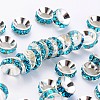 Brass Rhinestone Spacer Beads RB-A020-9mm-03S-1
