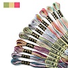 12 Skeins 6 Colors 6-Ply Polyester Embroidery Floss OCOR-FS0001-01B-03-2
