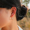 Two Tone 304 Stainless Steel Hoop Earrings EJEW-K257-02A-GP-4