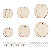 DIY Unfinished Wooden Pendant Earring Making Kits DIY-YS0001-17-2