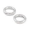 Rhodium Plated 925 Sterling Silver Spring Gate Rings STER-K173-27P-2