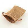 Polyester Imitation Burlap Packing Pouches Drawstring Bags LS-X-ABAG-R004-14x10cm-03-6