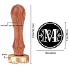 1Pc Golden Tone Brass Stamp Head DIY-CP0007-82M-2