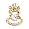 Brass Micro Pave Cubic Zirconia Pendants KK-H521-02C-G-1