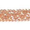 Transparent Electroplate Glass Beads Strands EGLA-A039-T2mm-B15-1
