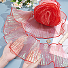 10M Iridescent Organza Pleated Lace Ribbon OCOR-HY0002-34B-3
