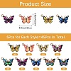 45Pcs 9 Colors Light Gold Alloy Enamel Pendants ENAM-SZ0004-07-2