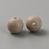 Acrylic Frosted Round Beads FACR-WH0001-06A-06-2