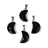 Natural Obsidian Pendants G-N349-02A-P-1