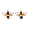 Light Gold Plated Alloy Enamel Pendants LS-X-ENAM-R136-49-2