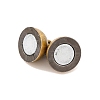 Brass Magnetic Clasps with Loops KK-E268-10mm-M-NR-3