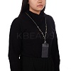 304 Stainless Steel ID Card Neck Strap Card Holder AJEW-PH01412-02-3