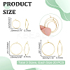 60Pcs 2 Styles Brass Hoop Earrings Findings KK-UN0002-43-3