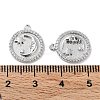 Brass Micro Pave Clear Cubic Zirconia Pendants KK-F871-30P-3