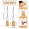 500Pcs Kraft Paper Blank Price Tags with Cord CDIS-TA0001-44-3