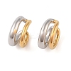 304 Stainless Steel Two Tone Cuff Earrings for Women EJEW-Z070-01G-1