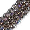 Transparent Electroplate Glass Beads Strands EGLA-N013-T4mm-B27-1