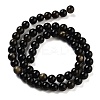 Natural Golden Sheen Obsidian Beads Strands G-C068-6mm-9-4