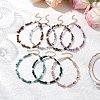Natural Mixed Gemstone Chip & Glass Beaded Anklets AJEW-AN00682-1