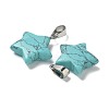 Synthetic Turquoise Pendants G-B127-12P-09-2