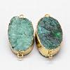 Electroplated Natural & Dyed Druzy Agate Links connectors G-N0168-018B-2