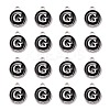 Platinum Plated Alloy Charms X-ENAM-S118-02G-P-2
