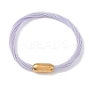 304 Stainless Steel with Polyester Metallic Cord Bracelets for Women BJEW-Z145-01G-27-4