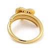 2Pcs 2 Styles Brass Micro Pave Cubic Zirconia Adjustable Rings for Women RJEW-P127-14G-4