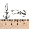 Anchor 316 Surgical Stainless Steel Dangle Half Hoop Earrings for Women EJEW-G416-43AS-5