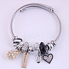 Adjustable Stainless Steel European Bangles FS-WG81C2D-02-1