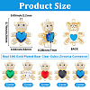 10Pcs 5 Colors Rack Plating Brass Micro Pave Clear Cubic Zirconia Connector Charms KK-BBC0018-18-2