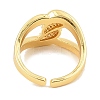 Brass Micro Pave Cubic Zirconia Cuff Rings for Women RJEW-S392-14G-3