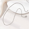 304 Stainless Steel Twisted Chain Paperclip Chain Necklaces NJEW-JN05781-01-2
