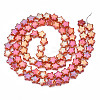 Electroplate Glass Beads Strands EGLA-N008-008-2