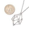 304 Stainless Steel Empty Macrame Pouch Pendant Singapore Chain Necklace Making NJEW-JN05280-3