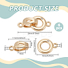 6Pcs Brass Micro Pave Clear Cubic Zirconia Fold Over Clasps KK-BC0015-10KCG-2