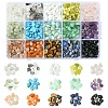 210g 14 Styles Natural Mixed Gemstone Chip Beads and 15g Opaque Glass Chip Beads Kits G-YW0002-37-1