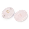 12Pcs 12 Styles Twelve Constellation Natural Rose Quartz Flat Oval Links Connector Charms G-K359-05B-2