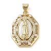 Brass Micro Pave Clear Cubic Zirconia Pendants KK-Q813-16C-G-1