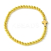 4mm Round Synthetic Non-magnetic Hematite Beaded Stretch Bracelets BJEW-JB10562-1