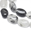 Natura Tourmalinated Quartz/Black Rutilated Quartz Beads Strands G-D0001-19-3