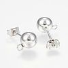 201 Stainless Steel Ball Stud Earring Post STAS-F088-01P-2