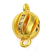 Brass Micro Pave Clear Cubic Zirconia Connector Charms KK-A230-06D-G-1