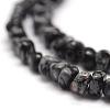 Natural Snowflake Obsidian Beads Strands G-F465-11-3