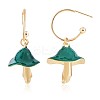 Enamel Mushroom Dangle Stud Earrings JE987B-2