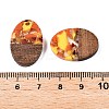 Transparent Resin and Walnut Wood Pendants RESI-T057-04M-4