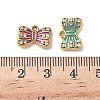 304 Stainless Steel Crystal Rhinestone Bowknot Charms STAS-G362-11G-3