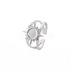 201 Stainless Steel Open Cuff Finger Ring Enamel Settings LS-X-STAS-S119-159A-P-3