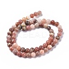 Natural Plum Blossom Jasper Beads Strands G-A163-02-4mm-5